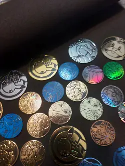50 Official Pokemon TCG Coin Lot - Jumbo/Regular - Duplicates - Plastic Coins - Image 4