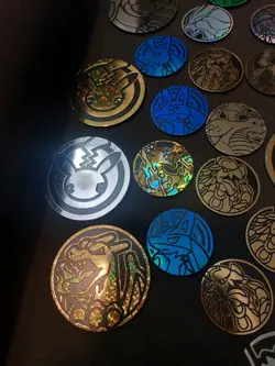50 Official Pokemon TCG Coin Lot - Jumbo/Regular - Duplicates - Plastic Coins - Image 5