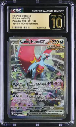 Roaring Moon EX 251/182 Special Illustration Rare Pokemon CGC 10 Pristine *026 - Image 1