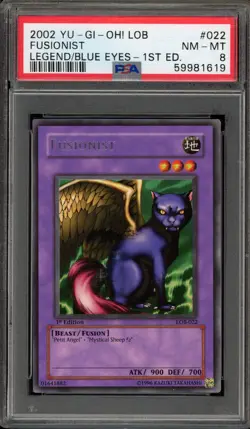 Yu-Gi-Oh! Fusionist Legend of Blue Eyes 1st Edition Rare LOB-022 PSA 8 - Image 1