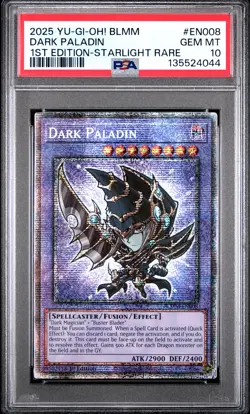 Dark Paladin BLMM-EN008 1st Edition Starlight Rare Yugioh PSA 10 *044 - Image 1