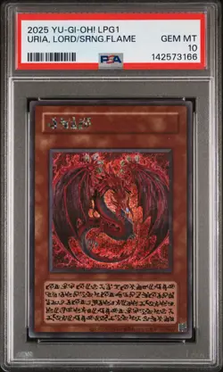 2025 YU-GI-OH! JAPANESE LPG1-LIMITED PACK URIA LORD OF SEARING FLAMES PSA 10 - Image 1