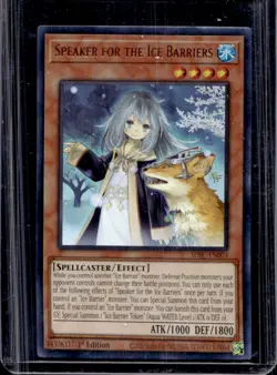 2021 Yu-Gi-Oh Freezing Chains 1st Edition Speaker for the Ice Barrier SDFC-EN003 - Image 1