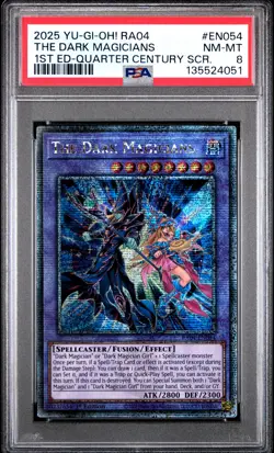 The Dark Magicians RA04-EN054 1st Edition QCR Yugioh PSA 8 *051 - Image 1