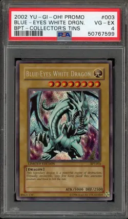 Yu-Gi-Oh! Blue-Eyes White Dragon Collector's Tin Secret Rare Promo BPT-003 PSA 4 - Image 1
