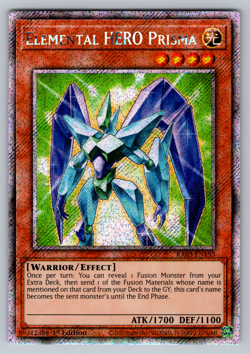 Elemental HERO Prisma Yugioh RA03-EN193 Platinum Secret Rare PSR NM - Image 1