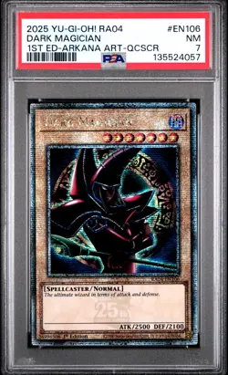 Dark Magician RA04-EN106 1st Edition Arkana QCR Yugioh PSA 7 *057 - Image 1