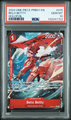2024 ONE PIECE PRB01-PREM BOOSTER -ONE PIECE CARD THE BEST- BELO BETTY PSA 10 - Image 1
