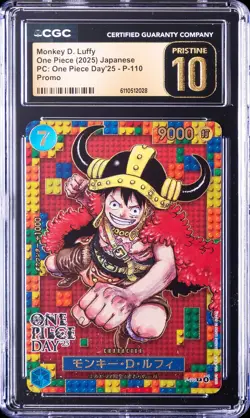 2025 ONE PIECE JPN PC: ONE PIECE DAY'25 PROMO MONKEY D. LUFFY CGC 10 PRISTINE - Image 1