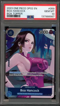 One Piece CCG Boa Hancock Bx. Topper OP02-059 PSA 10 Gem Mint - Image 1