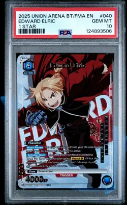 Union Arena TCG Edward Elric Alt Art Holo PSA 10 Gem Mint Fullmetal Alchemist - Image 1
