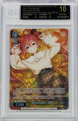 Weiss Schwarz Date A Live Volume 3 Kotori SP Foil Signed BGS 10 Black Label - Image 1