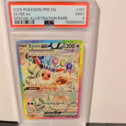 Pokemon TCG Eevee EX Prismatic Evolutions Special Illustration Card 167/131 PSA9 - Image 1