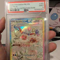 Pokemon TCG Eevee EX Prismatic Evolutions Special Illustration Card 167/131 PSA9 - Image 3
