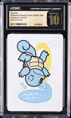 2025 POKEMON PLAYING CARDS JPN SQUIRTLE CGC 10 PRISTINE - Image 1