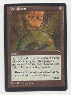 MTG TEMPEST: 1x NM- Grindstone Magic the Gathering Top 2 Card Library to Grave - Image 1