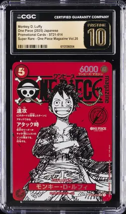 2025 ONE PIECE JPN PROMO CARDS #ST21-014 MONKEY D. LUFFY CGC 10 PRISTINE - Image 1