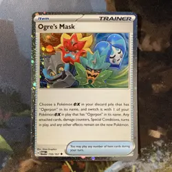 Ogre’s Mask (TWM 159/167) cosmos holo rare variant Pokemon card - Image 1