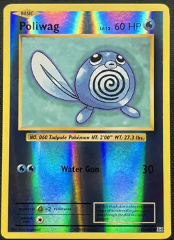 1x Poliwag 23/108 REVERSE HOLO XY Evolutions Pokemon TCG Card NM - Image 1
