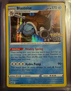 Pokemon Blastoise 017/078 GO Holo Rare Stage 2 170 HP 90+ Attack English Card - Image 1