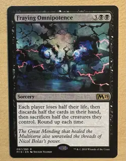 MTG Fraying Omnipotence Card, M19, 2019 - Image 1