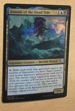 MTG Araumi Of The Dead Tide Foil Card, Commander Legends - Image 1