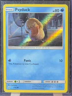 Pokemon TCG Detective Pikachu Holo Card Psyduck (Holo Common) 7/18 - Image 1