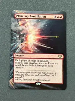 Planetary Annihilation MTG Edge of Eternities Commander Hand Painted Altered Art - Image 1