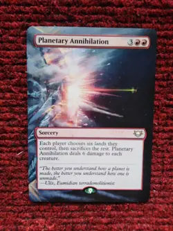 Planetary Annihilation MTG Edge of Eternities Commander Hand Painted Altered Art - Image 2