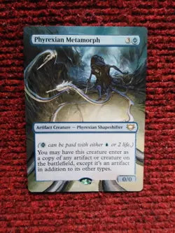 Phyrexian Metamorph #75 MTG Fallout Hand Painted Borderless Extended Altered Art - Image 2