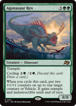 x4 Agonasaur Rex DFT Aetherdrift MTG 151 RARE M/NM 4x - Image 1