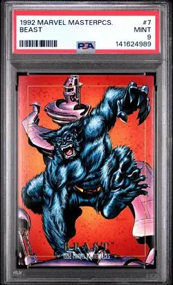 1992 MARVEL MASTERPIECES #7 BEAST PSA 9 - Image 1