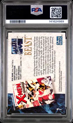 1992 MARVEL MASTERPIECES #7 BEAST PSA 9 - Image 2