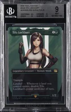 2025 MTG: FINAL FANTASY BORDERLESS SURGE FOIL #0536 TIFA LOCKHART BGS 9 - Image 1