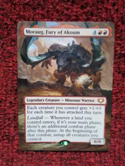 Moraug, Fury of Akoum MTG Edge of Eternities Commander Hand Painted Altered Art - Image 2