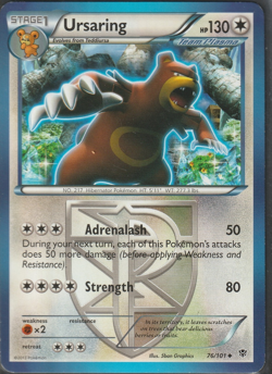 Ursaring (Team Plasma) Plasma Blast Pokemon 76/101 Uncommon LP - Image 1