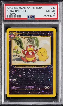 2001 POKEMON SOUTHERN ISLANDS PROMO #14 SLOWKING-HOLO PSA 8 - Image 1