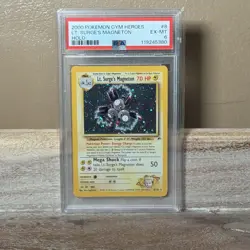 2000 Pokemon TCG Gym Heroes Lt. Surge's Magneton Holo PSA 6 Graded 8/132 WOTC - Image 1