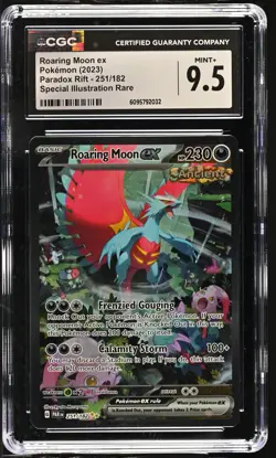 Roaring Moon EX 251/182 Special Illustration Rare Pokemon CGC 9.5 Mint+ *032 - Image 1