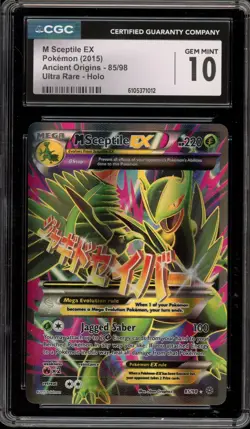 Pokemon M Sceptile EX XY Ancient Origins Full Art #85 CGC 10 Gem Mint - Image 1