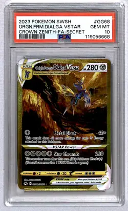 Origin Forme Dialga VStar 2023 Crown Zenith Galarian Gallery Secret Rare #GG68 - Image 1