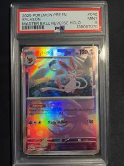 Pokemon TCG Sylveon Master Ball Pattern 040/131 Prismatic Evolutions PSA 9 - Image 1