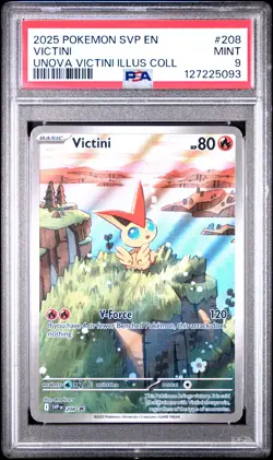 2025 POKEMON SVP VICTINI ILLUSTRATION COLLECTION PROMO #208 VICTINI PSA 9 - Image 1