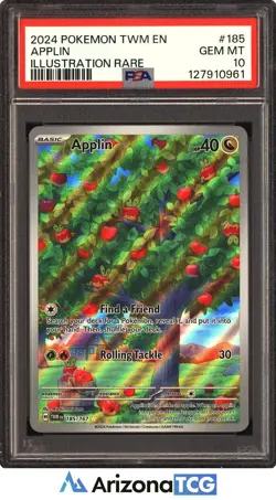 Pokemon 2024 Applin 185/167 IR Twilight Masquerade GEM MINT PSA 10 - Image 1