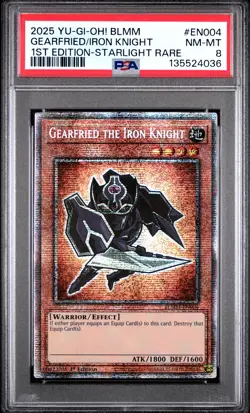 Gearfried The Iron Knight BLMM-EN004 1st Ed Starlight Rare Yugioh PSA 8 *036 - Image 1