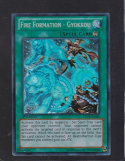 2013 Yu-Gi-Oh Lord of the Tachyon Galaxy 1st Ed #062 Fire Formation - Gyokkou - Image 1