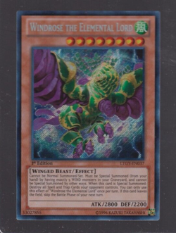 2013 Yu-Gi-Oh Lord of the Tachyon Galaxy 1st Ed #LTGY037 Windrose the Elemental - Image 1