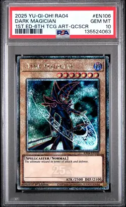 Dark Magician RA04-EN106 1st Edition 6th QCR Yugioh PSA 10 *063 - Image 1