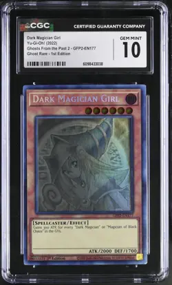 Dark Magician Girl GFP2-EN177 1st Edition Yu-gi-oh! CGC 10 Gem Mint *038 - Image 1