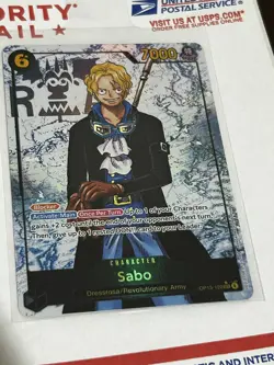 One Piece Sabo OP13-120 Parallel Foil SEC Carrying On His Will NM - Image 1